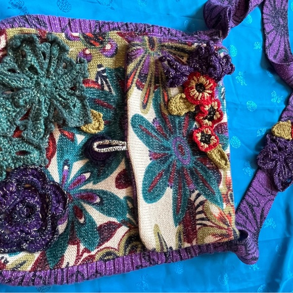 💐Beautiful CHACOK vintage crochet and embroidered bag. NWOT - Picture 2 of 15